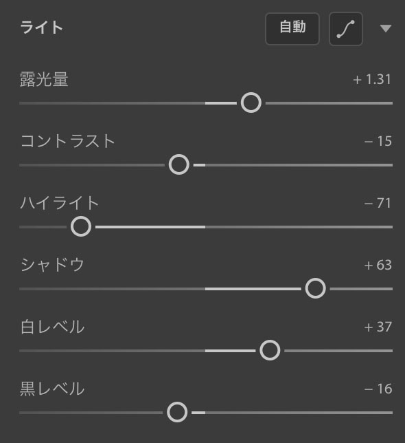 Lightroom／光量のレタッチ